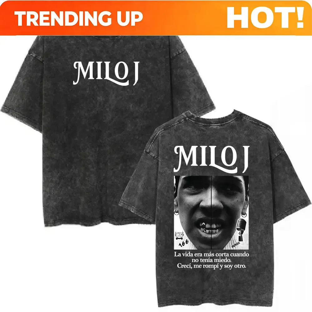 Vintage Fashion La - Camiseta Personalizada Vintage Lavada Rapper Milo