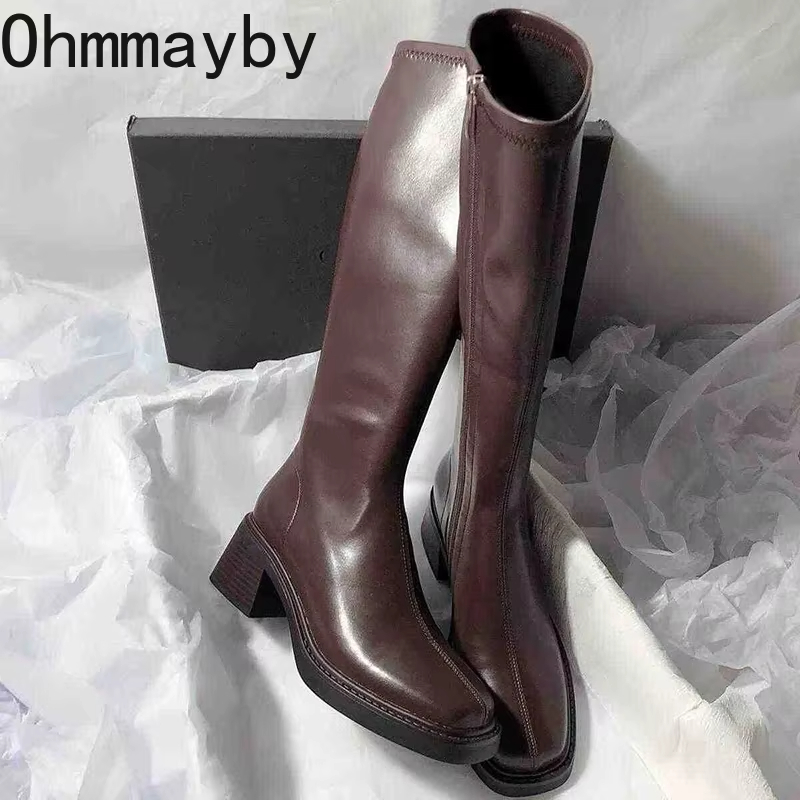 Vintage Fashion Online - Vintage salto grosso feminino joelho botas