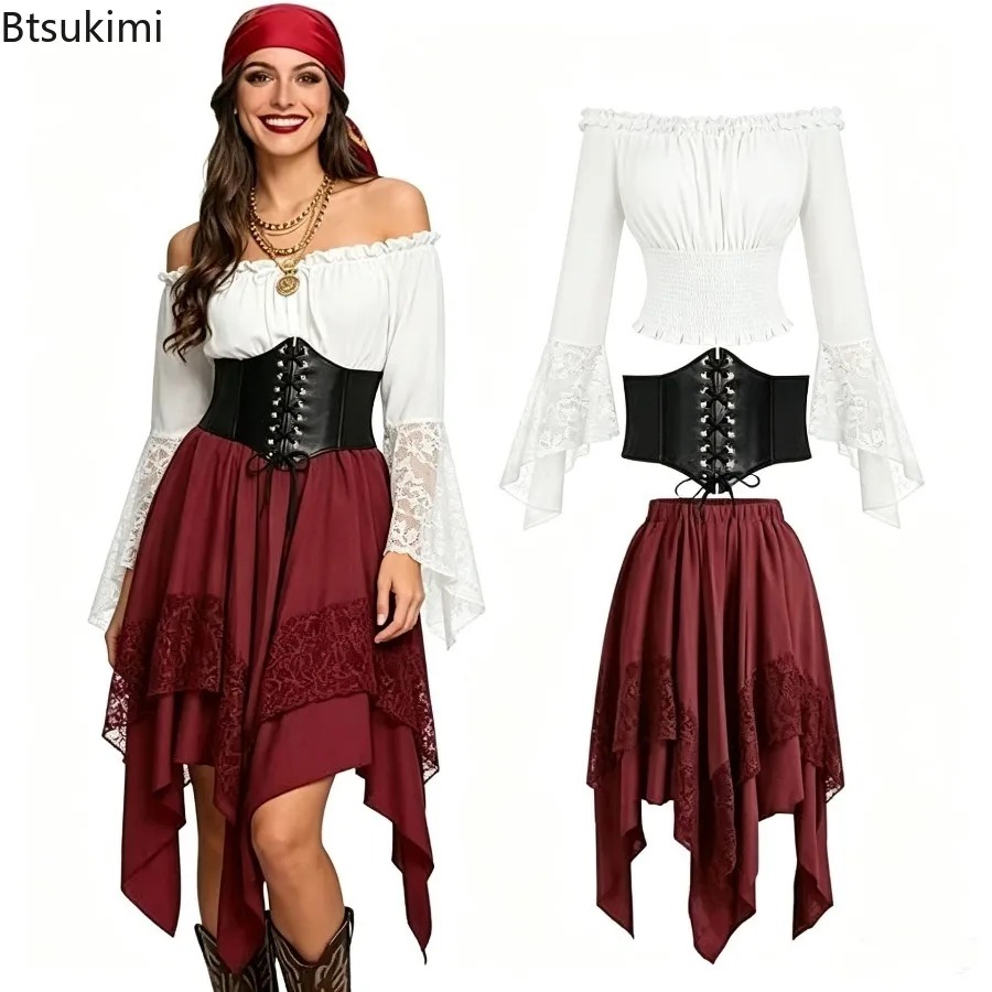 Vintage Fashion Dresses - Saia Assimétrica de Fada da Renascença