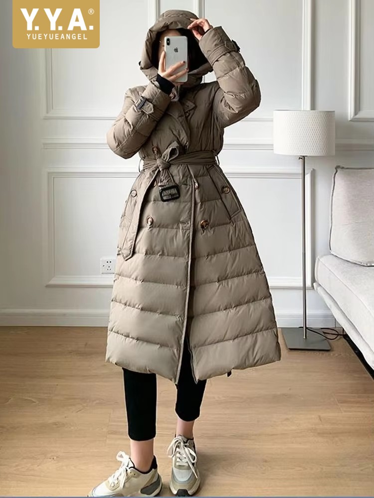 Vintage Windbreaker Nylon - Casaco de Inverno Feminino, Jaqueta Longa