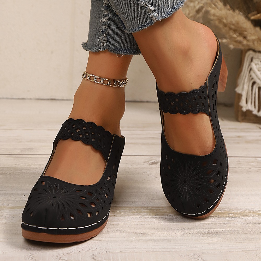Sandálias Mules Femininas com  - Vintage Fashion Dresses avaliação e preço