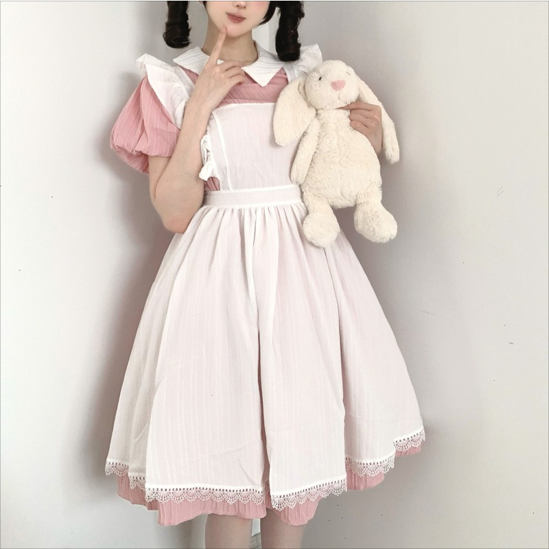 Vestido Longo Rosa e Branco de - Vintage Fashion Dresses avaliação e preço
