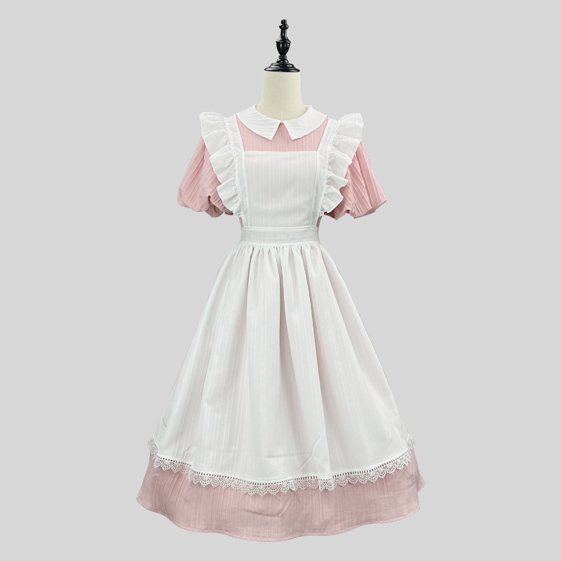Vestido Longo Rosa e Branco de - Vintage Fashion Dresses avaliação e preço