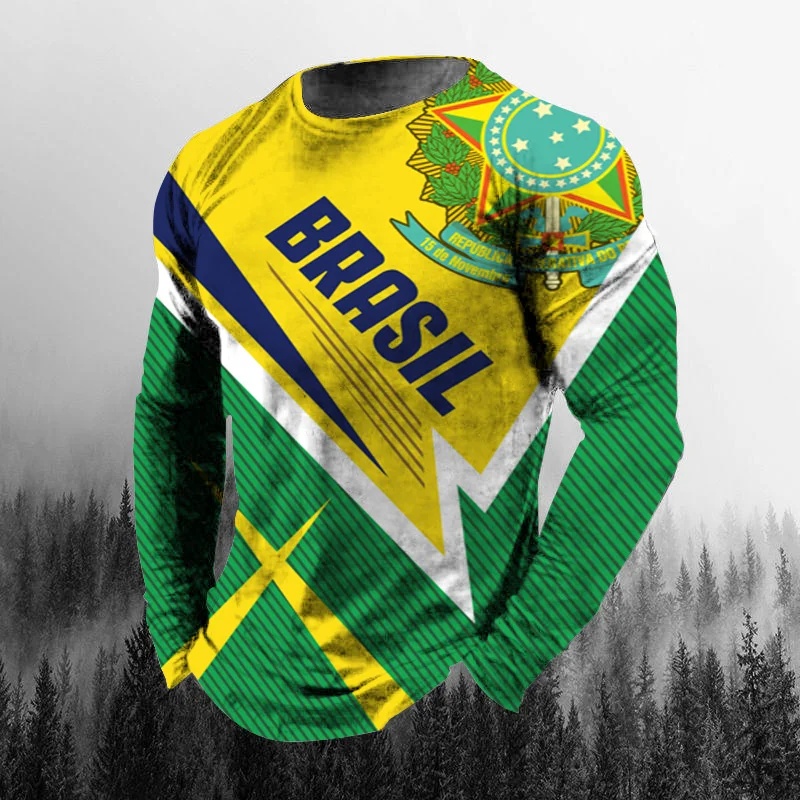 Camiseta masculina de manga co - Vintage Outdoor Fashion avaliação e preço