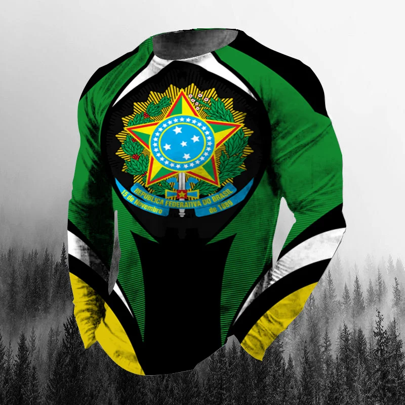 Camiseta masculina de manga co - Vintage Outdoor Fashion avaliação e preço