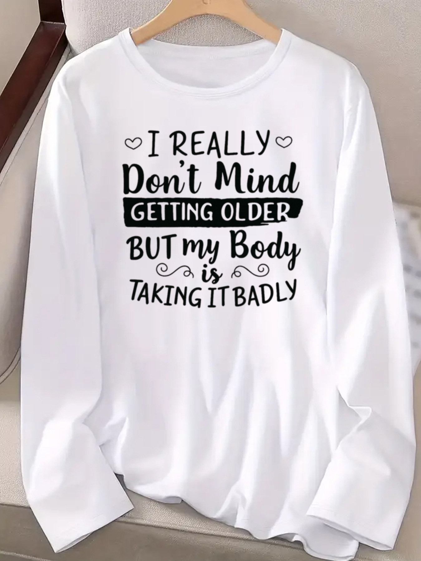 Camiseta de manga comprida com - Vintage Fashion Quotes avaliação e preço